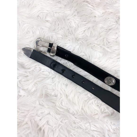 Bill Adler Studio Black Leather Golf Belt Golf Course Embossed Scene 40/100 - Picture 4 of 4